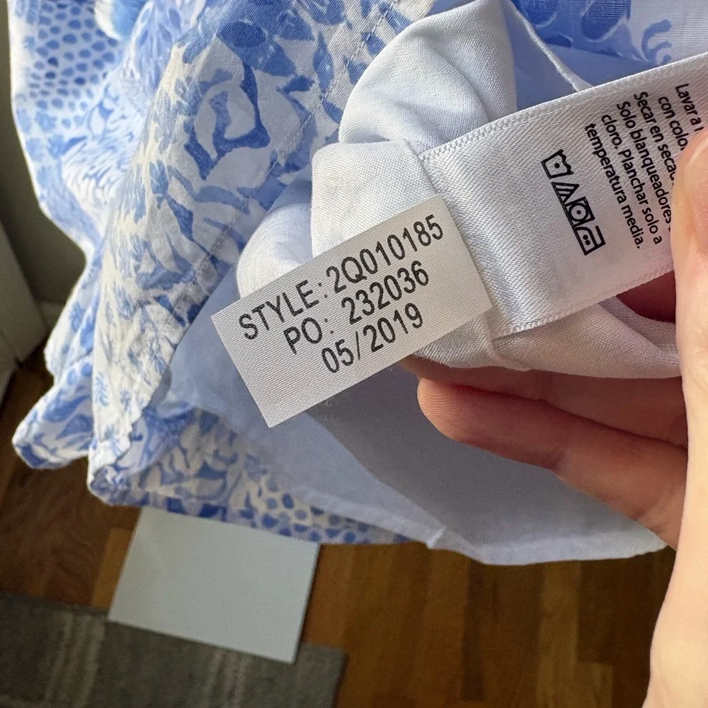 Vineyard Vines EUC Painted Patchwork Off The Shoulder 100% Cotton Romper Size L - Picture 10 of 13